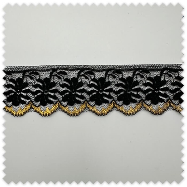 Comprar encaje negro con lurex al mejor precio