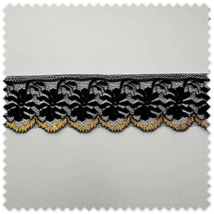 Comprar encaje negro con lurex al mejor precio