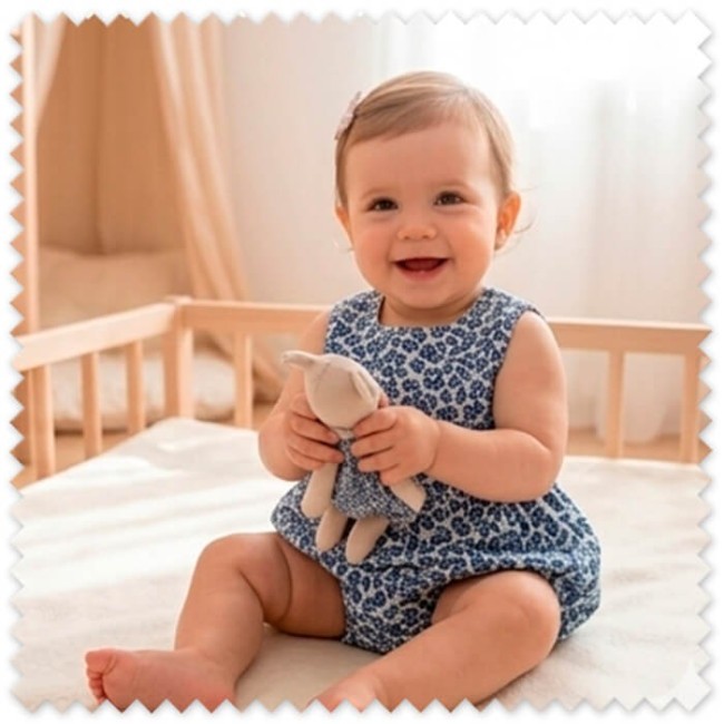 Idea Combinado Telas Flores Liberty Azul y Plumeti Blanco | Comprar Telas Online