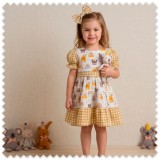 Idea Combinado Telas Animales y Arcoíris con Vichy Amarillo | Comprar Telas ●  Ventadetelasonline