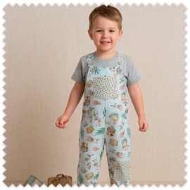 Idea Combinado Ositos y Casitas Tamaño Grande y Confeti | Telas Bebé