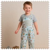 Idea Combinado Ositos y Casitas Tamaño Grande y Confeti | Telas Bebé