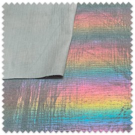 Tela doble gasa foil multicolor doble cara | Muselina estampada online