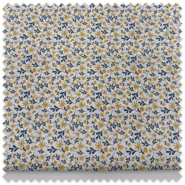 popelin flores colores actuales costura
tela flores azul mostaza patchwork
