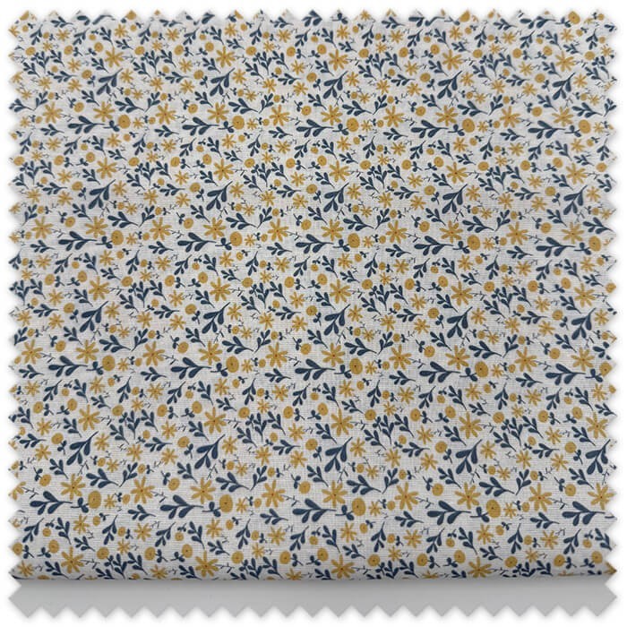 popelin flores colores actuales costura
tela flores azul mostaza patchwork