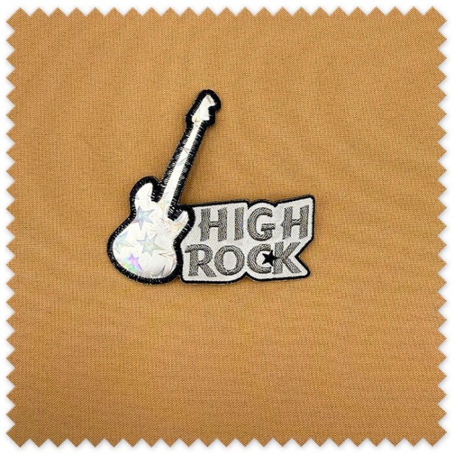 parche decorativo iridiscente ropa
parche guitarra moderno efecto holográfico