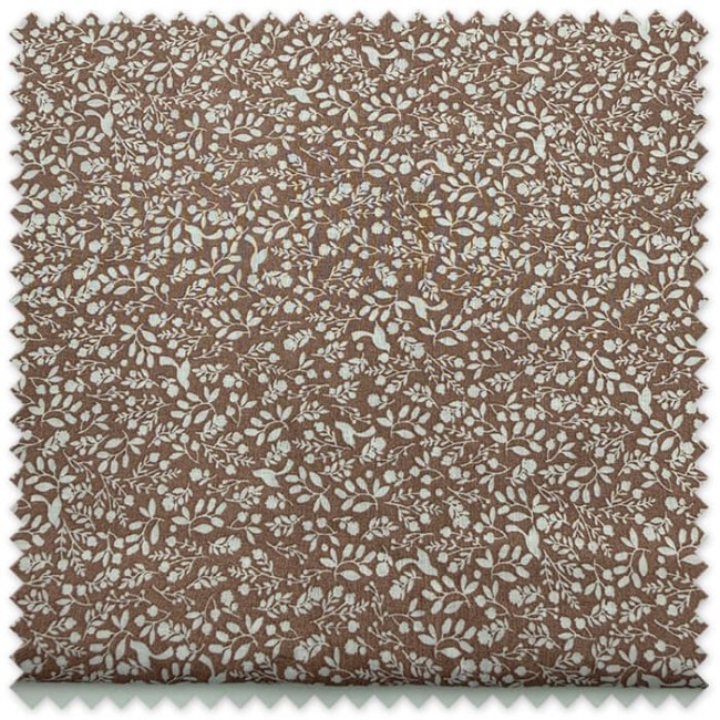 retal voile algodon organico flores pajaros