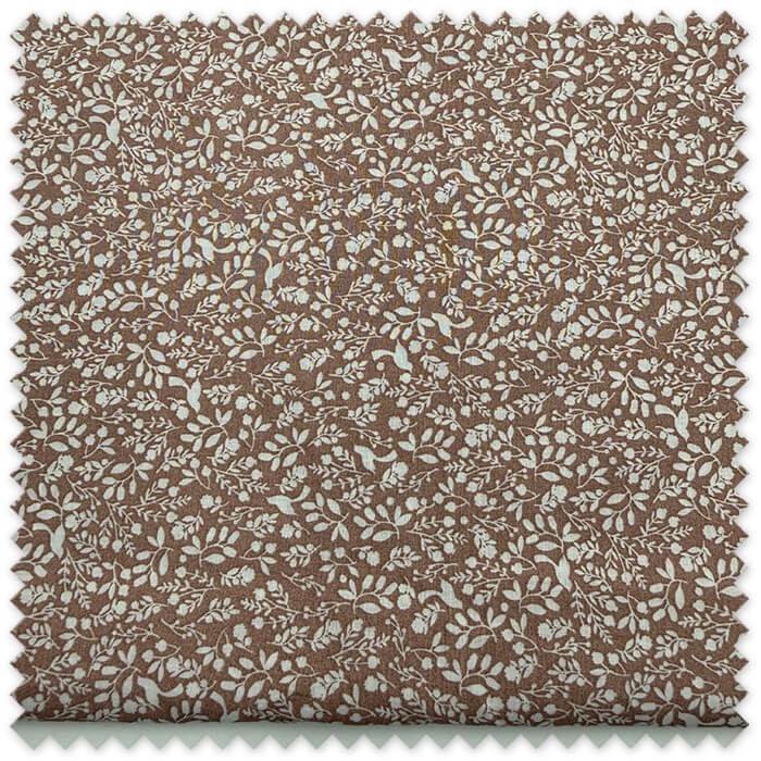 retal voile algodon organico flores pajaros