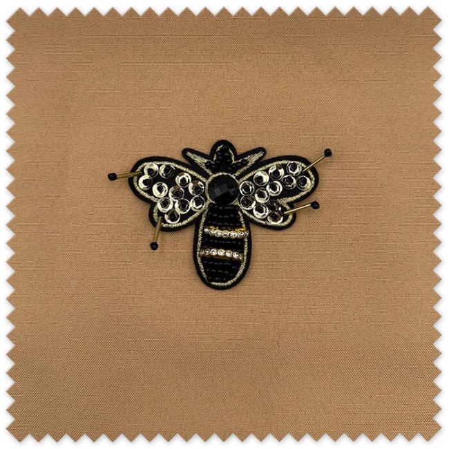 parche lentejuelas dorado ropa