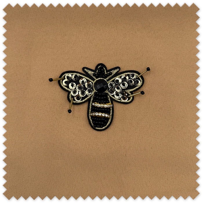 parche lentejuelas dorado ropa