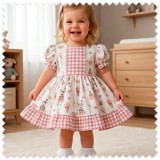 Idea Combinado Ositos Tamaño Grande y Vichy Rosa Empolvado | Telas Bebé