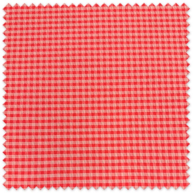 tela seersucker vichy naranja flúor beige
tela verano sin plancha vichy moderno