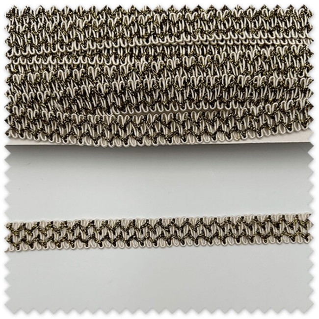 Pack 25 metros Pasamanería Lurex Oro y Blanco