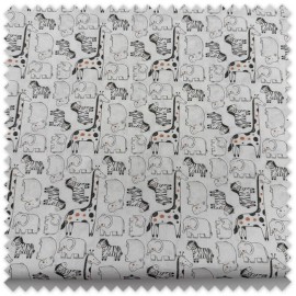 retal algodon safari blanco negro bebe
tela infantil alto contraste blanco negro