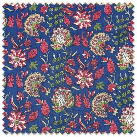 comprar tela algodón estampada flores online
tejido algodón floral boho fondo azul
tela algodón decoración y confección flores