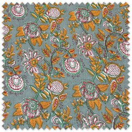 tejido algodón floral boho menta
tela algodón para confección y decoración