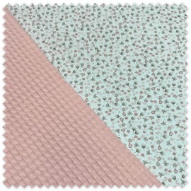 tela waffle rosa bebé textura panal combinación infantil