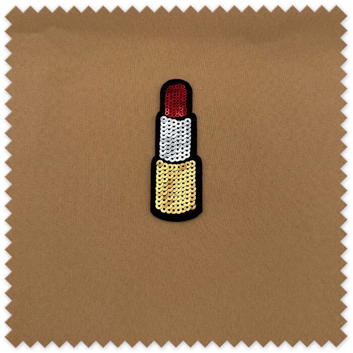 parche pintalabios lentejuelas coser
parche brillante pintalabios ropa
parche lentejuelas maquillaje ropa