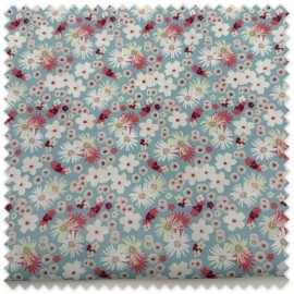 retal tela floral fondo verde agua suave