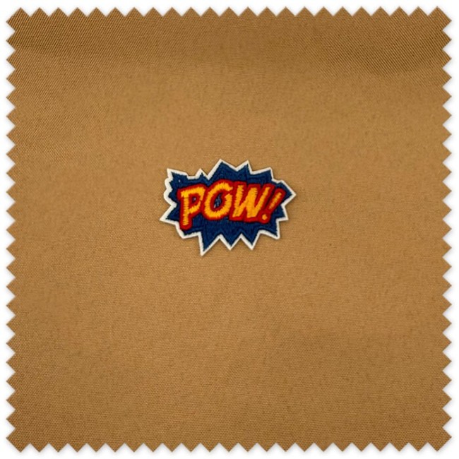 parche comic ropa DIY
parche decorativo pow mochilas
parche urbano customizar ropa