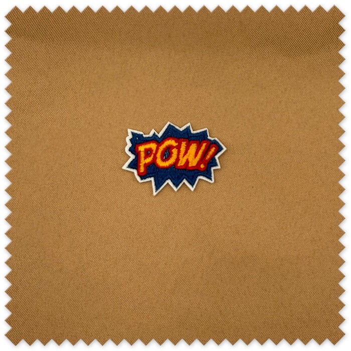 parche comic ropa DIY
parche decorativo pow mochilas
parche urbano customizar ropa