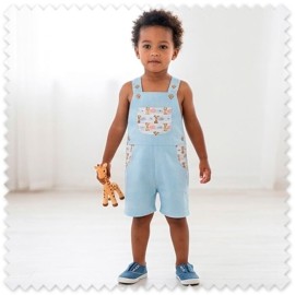 Idea Combinado de Telas Azul – Animales y Rayas | Perfecto para Costura Infantil