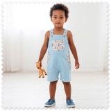 Idea Combinado de Telas Azul – Animales y Rayas | Perfecto para Costura Infantil