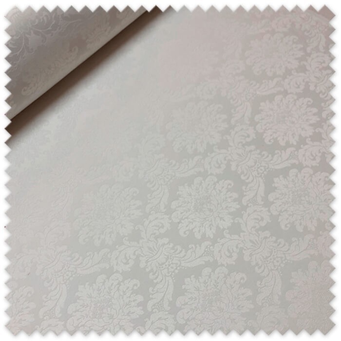 tejido damasco blanco para decoración