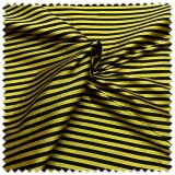 Tela Tafetán Rayas Pequeñas Amarillo y Negro | Tela Elegante y con Estructura