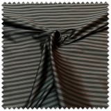 Tela Tafetán Rayas Pequeñas Gris Antracita y Negro | Tafetán Elegante para Confección