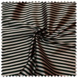 Tela Tafetán Rayas Pequeñas Rosa y Negro | Tafetán Elegante para Confección