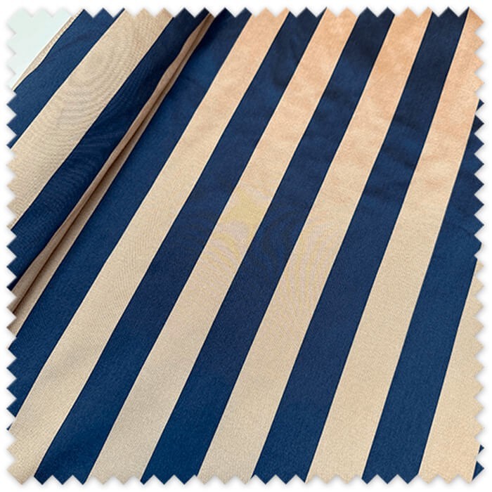 Tafetán elegante azul marino y beige
Tela de tafetán para vestidos y decoración