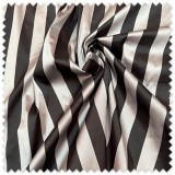 Tela Tafetán Rayas Plata y Negro | Tejido Elegante para Vestidos y Decoración