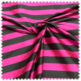 Tela Tafetán Rayas Fucsia y Negro | Tafetán Moderno para Moda y Decoración