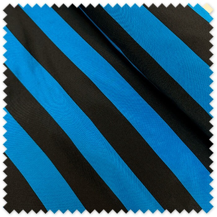 Tela tafetán rayas azulón y negro
Tafetán elegante azul intenso y negro