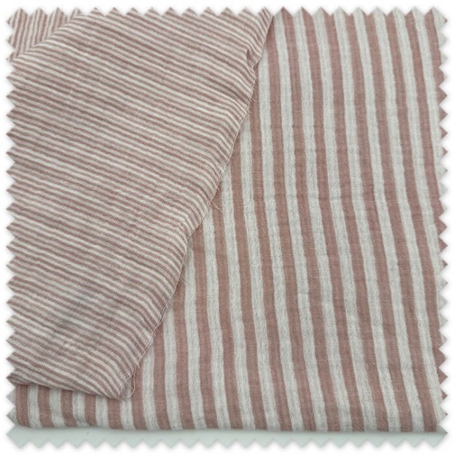 Tela doble cara rayas rosa para costura
Retal muselina suave rosa empolvado