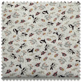 Retal viella algodón orgánico flores y pájaros
Tela viella floral aves algodón 100%