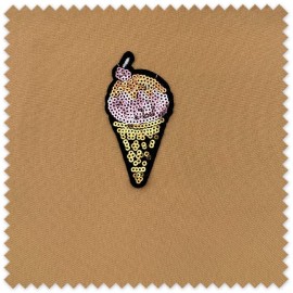 Parche helado lentejuelas decorativo
Aplique helado brillante para ropa