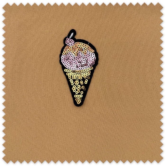 Parche helado lentejuelas decorativo
Aplique helado brillante para ropa
