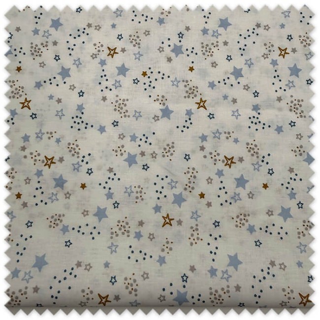 Retal algodón 100% orgánico estrellas azules 0,50 metros