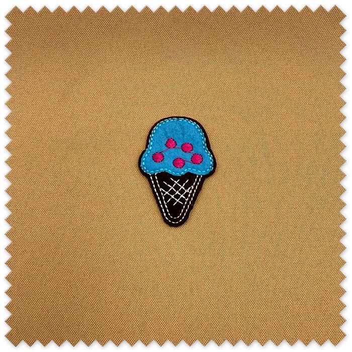 Parche decorativo helado azul para ropa
Aplique textil helado para mochilas y bolsos