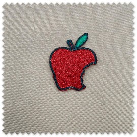 Parche manzana roja termoadhesivo. Aplique manzana roja para ropa