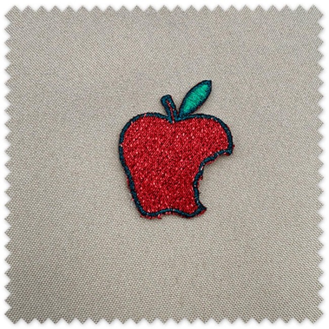 Parche manzana roja termoadhesivo. Aplique manzana roja para ropa