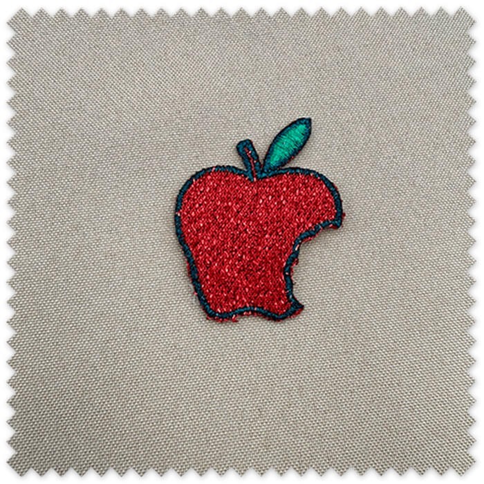 Parche manzana roja termoadhesivo. Aplique manzana roja para ropa