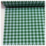 Tela impermeable de cuadros celeste y verde para cocina y hogar