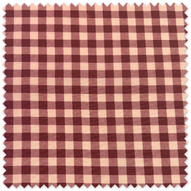 Loneta Resinada Cuadros Bicolor Vino y Rosa Empolvado | Tela Impermeable para Manteles y Decoración