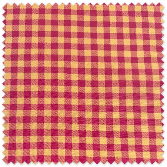 Loneta Resinada Cuadros Bicolor Fucsia y Mantequilla | Tela Impermeable para Manteles y Decoración