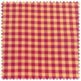 Loneta Resinada Cuadros Bicolor Fucsia y Mantequilla | Tela Impermeable para Manteles y Decoración