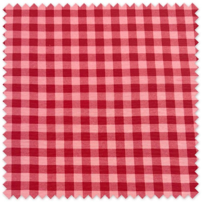 Loneta Resinada Cuadros Bicolor Rojo y Rosa | Tela Impermeable para Manteles y Decoración