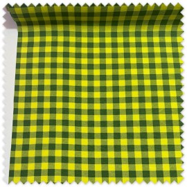 Tejido resinado resistente color lima y verde para manualidades
Loneta plastificada cuadros bicolor para mesas y decoración